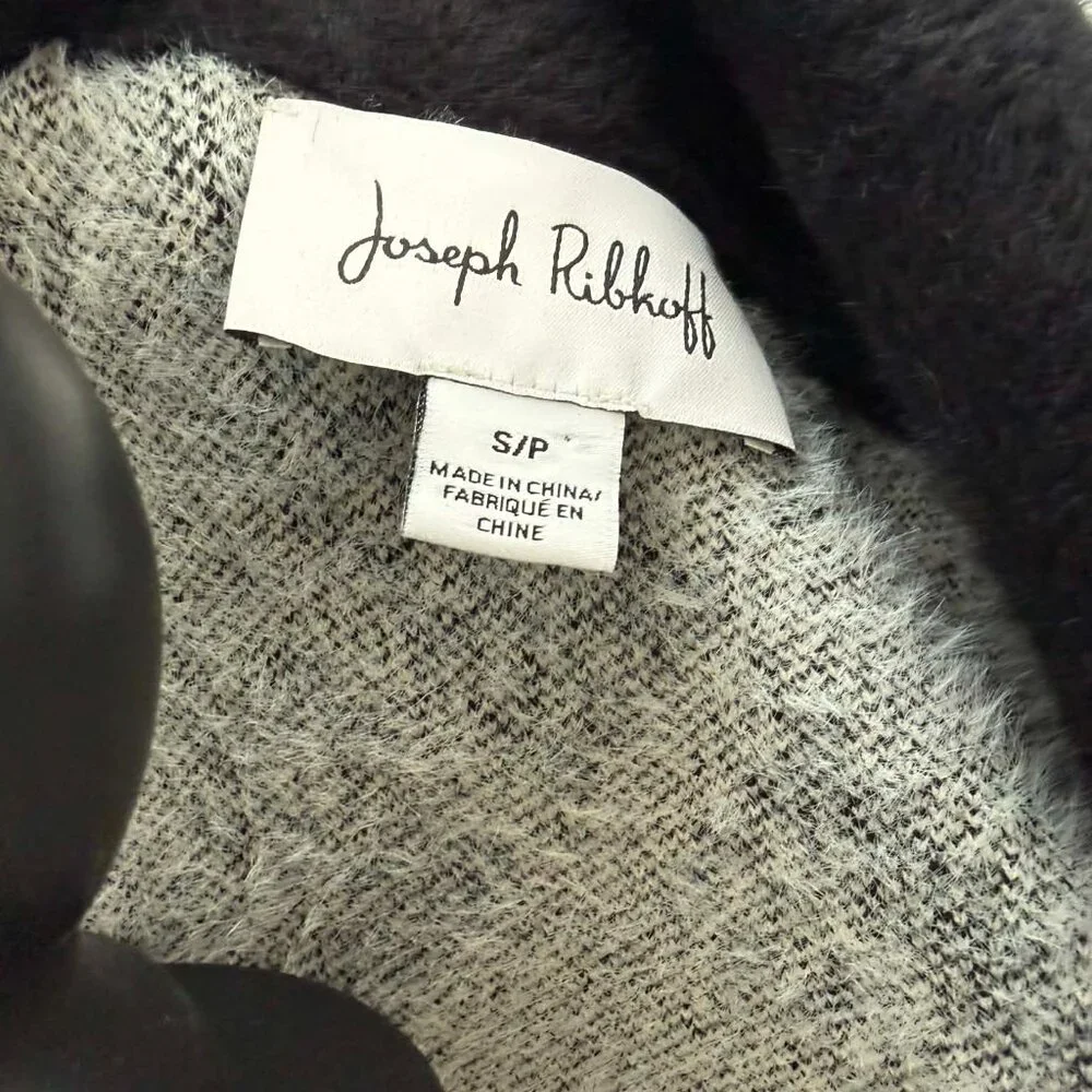 Joseph Ribkoff Checkered Jacket | Vanilla & Black | Style 223952 | Size S/P - Picture 11 of 15